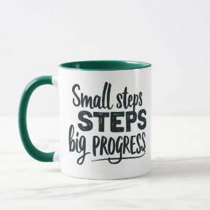 Caneca Mantra Motivacional: Pequenos Passos, Grande Progr