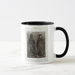 Caneca Manuel mim Comnenus e imperatriz Maria de Antioch