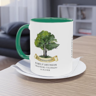 Caneca Manutenção do Nome da Árvore de Reunião da Família