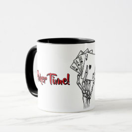 Caneca Mão de Esqueleto de Poker Mug Personalizada