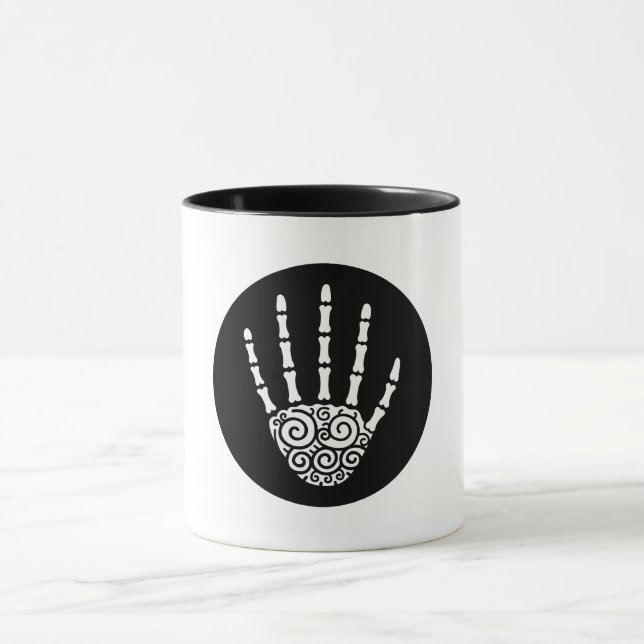 Caneca Mão de Esqueleto Espiral (Centro)