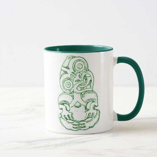 Caneca maori do esboço de Hei-Tiki (Direita)