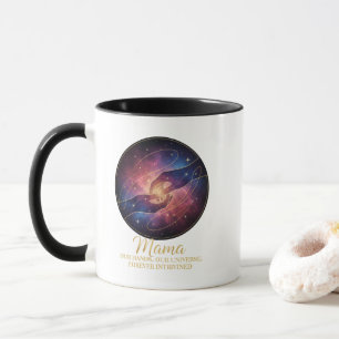 Caneca Mãos da Mamãe Celestial Galáxia Universo