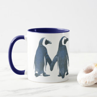 CANECA MÃOS DE SEGURANÇA DE CASAIS PENGUINS