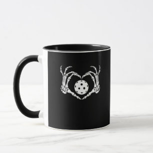 Caneca Mãos do Coração do Esqueleto do Halloween