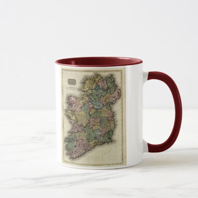 Caneca Mapa 1813 de Ireland por John Pinkerton (Direita)