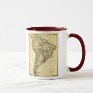 Caneca Mapa 1817 de Ámérica do Sul