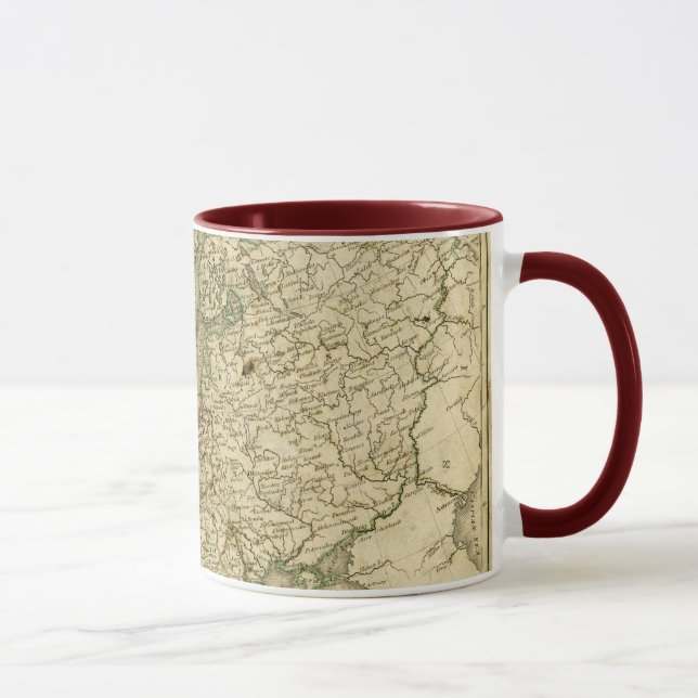 Caneca Mapa antigo de Europa (Direita)