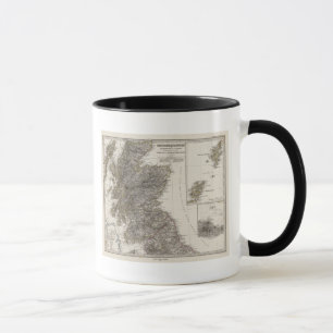 Caneca Mapa Atlas da Escócia 2