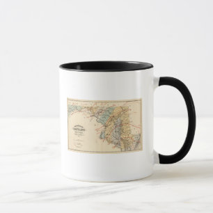 Caneca Mapa climatológico do Estado de Maryland