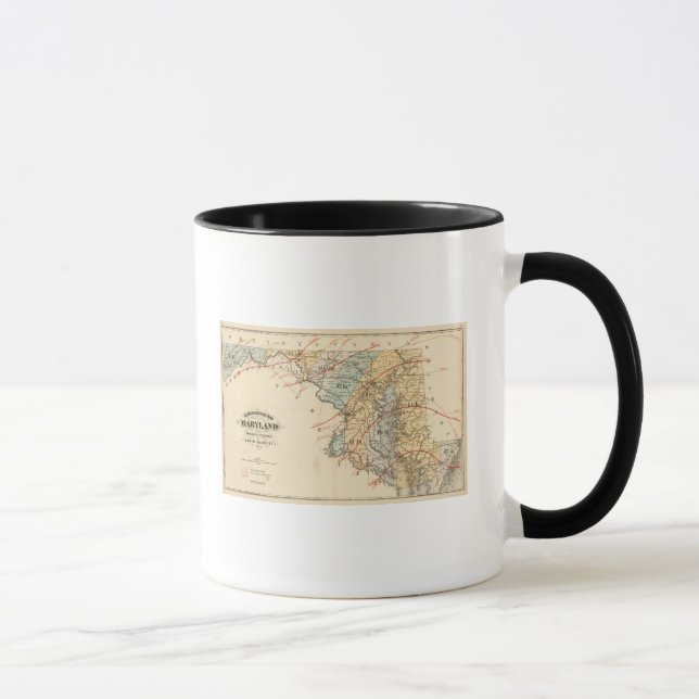 Caneca Mapa climatológico do Estado de Maryland (Direita)