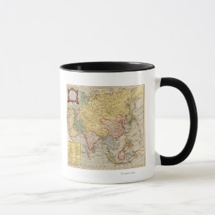 Caneca Mapa da ÁsiaPanorâmicaÁsia 2