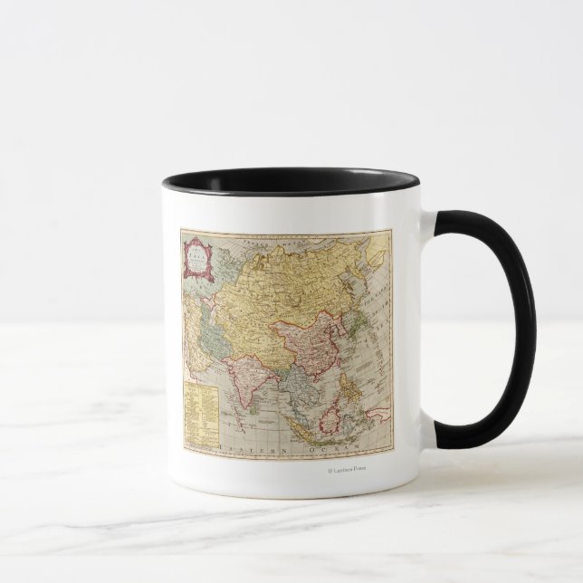 Caneca Mapa da ÁsiaPanorâmicaÁsia 2 (Direita)
