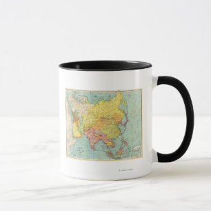 Caneca Mapa da ÁsiaPanorâmicaÁsia 9