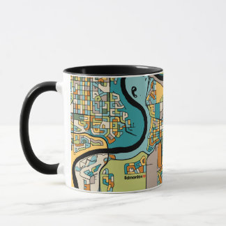 Caneca Mapa da Cidade de Edmonton