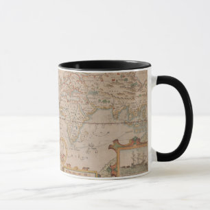 Caneca Mapa da circunavegação de Drake do globo