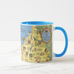 Caneca Mapa da Cornualha, Inglaterra