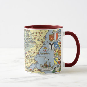 Caneca Mapa da Escócia Histórica