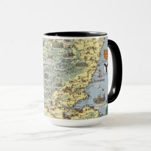 Caneca Mapa da Escócia Histórica