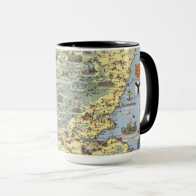 Caneca Mapa da Escócia Histórica (Frente Esquerda)