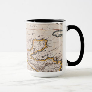 Caneca Mapa da espanha nova  New Galiza & Guatemala, 1625