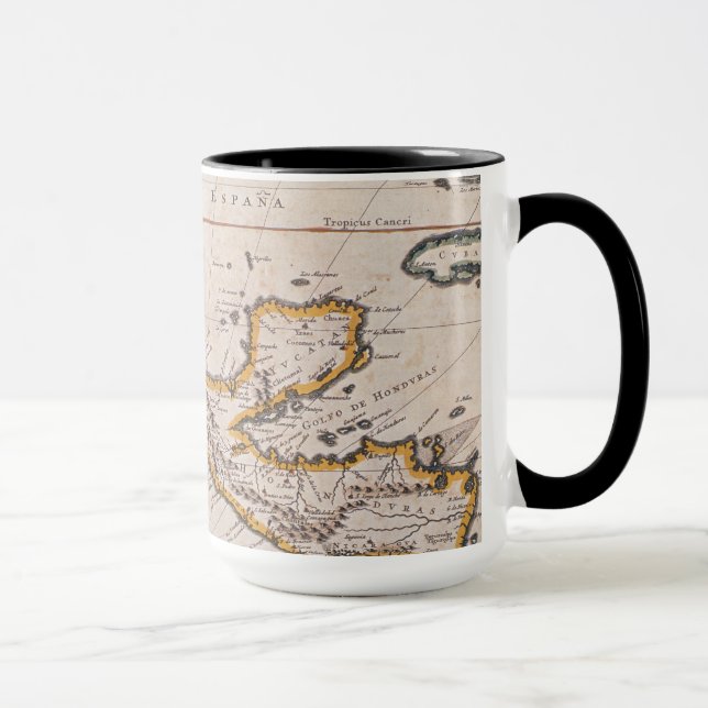 Caneca Mapa da espanha nova |New Galiza & Guatemala, 1625 (Direita)