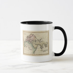 Caneca mapa da Europa, África Norte e Sudeste Asiático