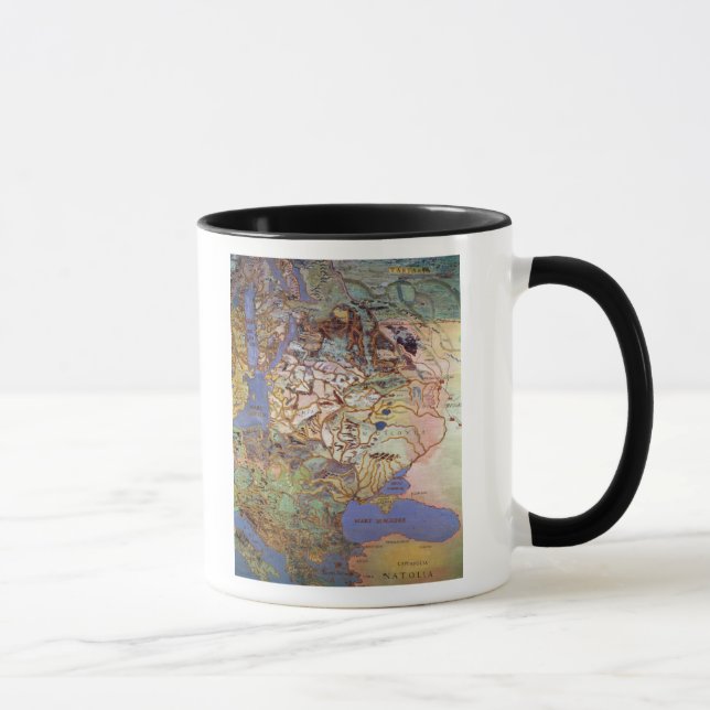 Caneca Mapa da Europa Central (Direita)