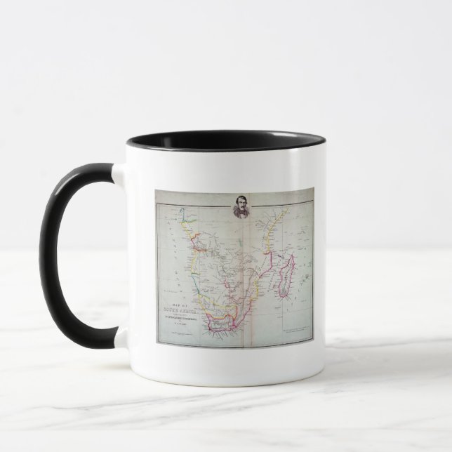 Caneca Mapa da ilustração de África do Sul (Esquerda)
