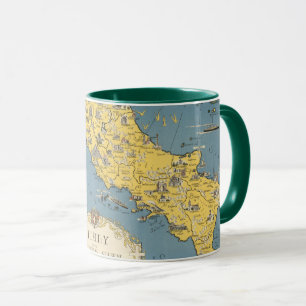 Caneca Mapa da Itália com Cidade do Vaticano