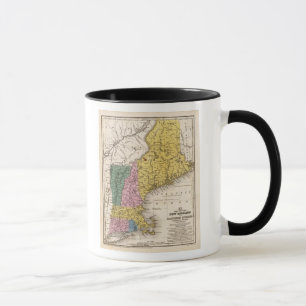 Caneca Mapa da Nova Inglaterra ou dos Estados do Leste