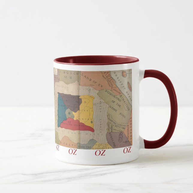 Caneca Mapa da onça e países e desertos circunvizinhos (Direita)