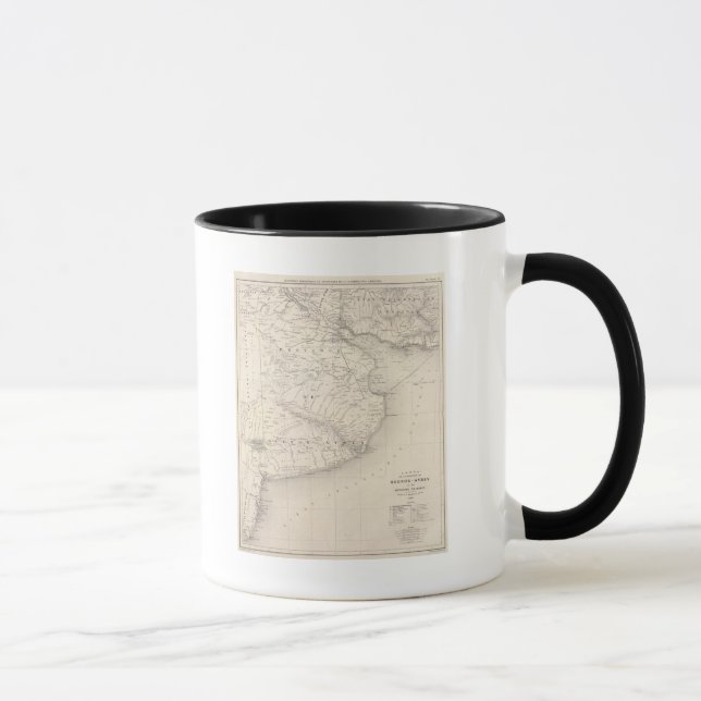 Caneca Mapa da província de Buenos Aires, regiões vizinha (Direita)