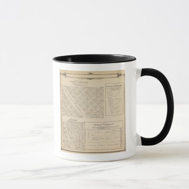 Caneca Mapa da Seção do Condado de Tulare T16S R24E (Direita)