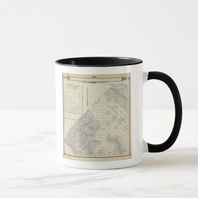 Caneca Mapa da Seção do Condado de Tulare T2223S R1617E (Direita)