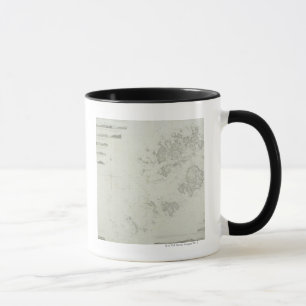 Caneca Mapa das ilhas de Scilly em Grâ Bretanha
