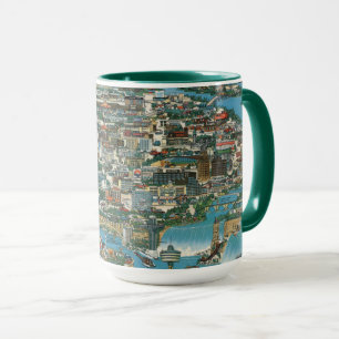 Caneca Mapa das quedas de Niágara