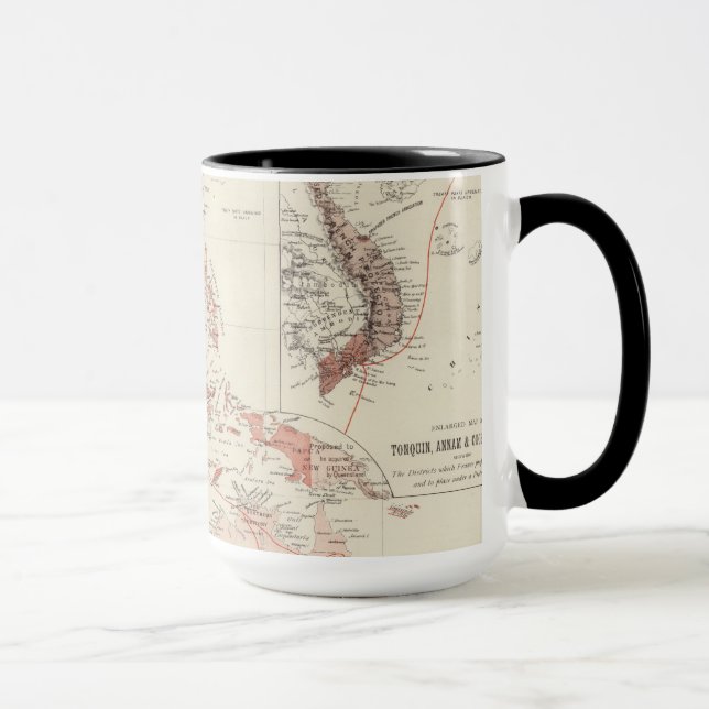 Caneca Mapa de 3Sudeste Asiático & de Austrália norte (Direita)