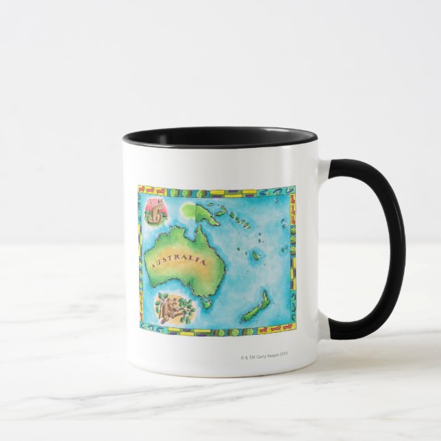 Caneca Mapa de Austrália (Direita)