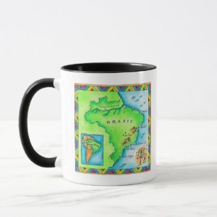 Caneca Mapa de Brasil