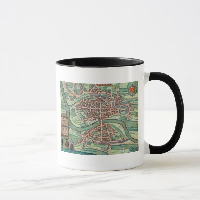 Caneca Mapa de Bristol, de "Civitates Orbis Terrarum" (Direita)