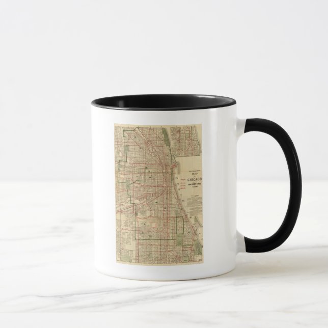 Caneca Mapa de Chicago de Blanchard (Direita)