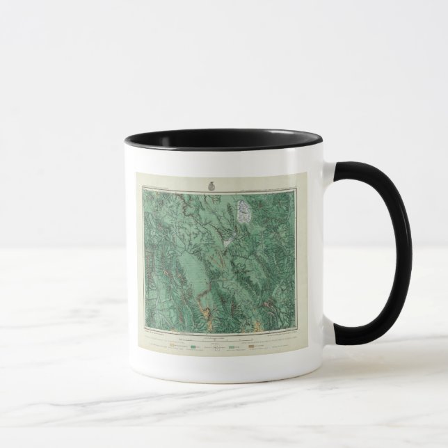 Caneca Mapa de Classificação de Terra de Idaho (Direita)