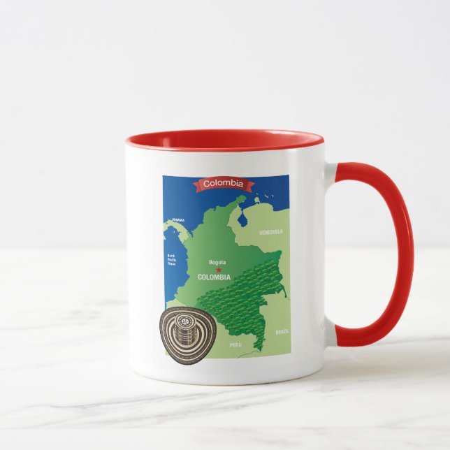 Caneca Mapa de Colômbia (Direita)