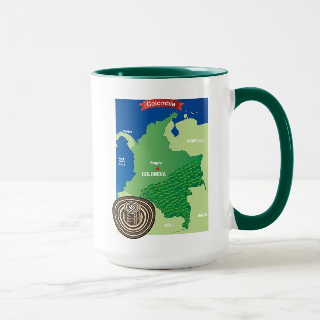 Caneca Mapa de Colômbia (Direita)