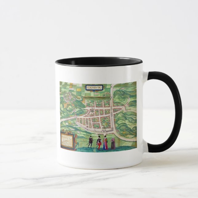 Caneca Mapa de Edimburgo, 'de Civitates Orbis Terrarum (Direita)