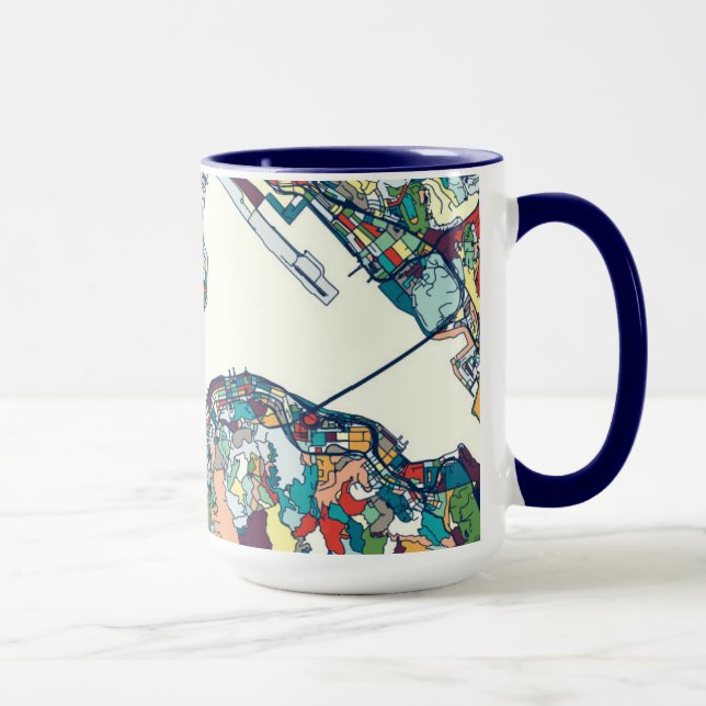 Caneca Mapa de Hong Kong, China (Direita)