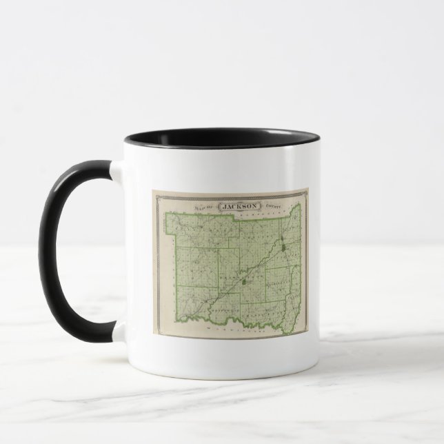 Caneca Mapa de Jackson County (Esquerda)