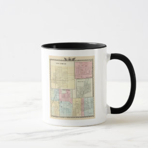 Caneca Mapa de Litchfield, Carlinsville, Salem