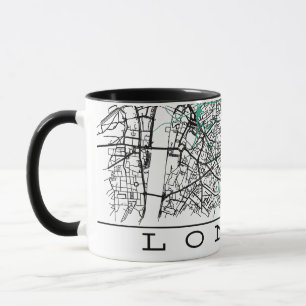 Caneca Mapa de Londres